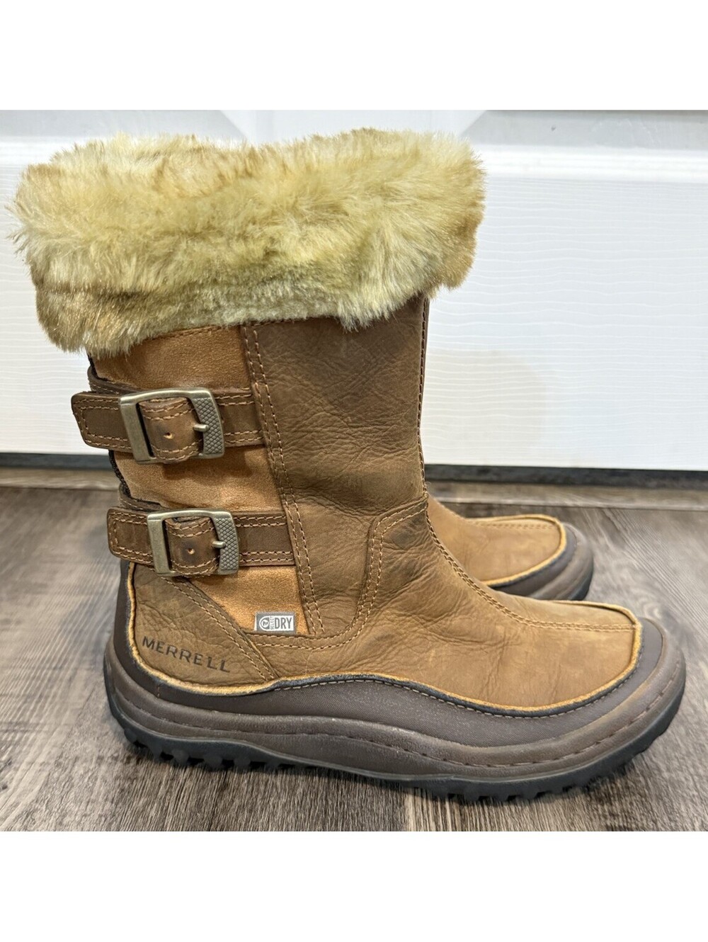 Merrell Decora Chant Boots Womens Size 7 Brown Sugar Waterproof Zipper